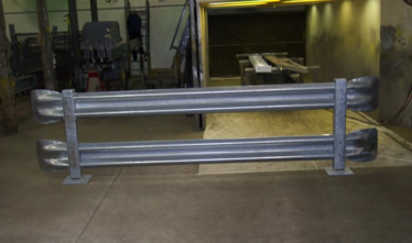 double galvanized rail guard